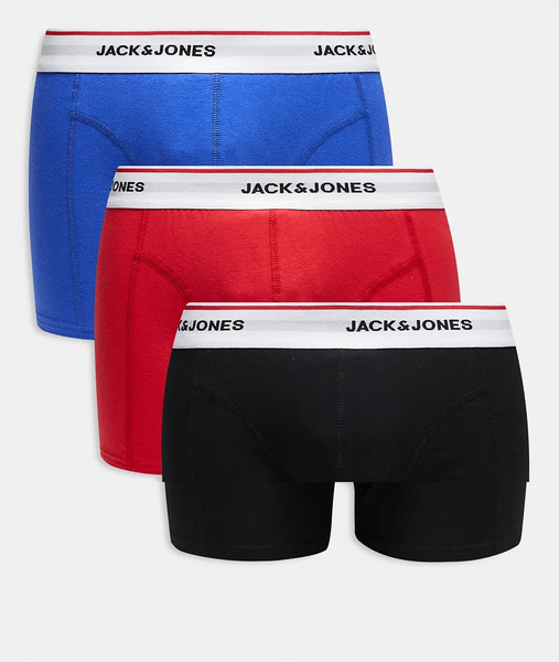  Jack & Jones 3 Pack Trunk In Multi Black 