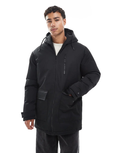  Jack & Jones Parka Jacket In Black 