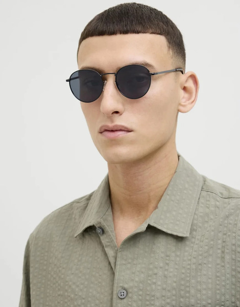  Jack & Jones Rectangular Sunglasses In Graveyard Grey 