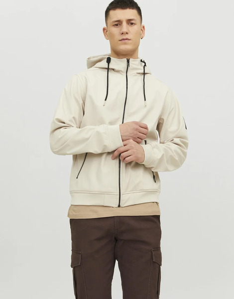  Jack & Jones Softshell Jacket In Grey 