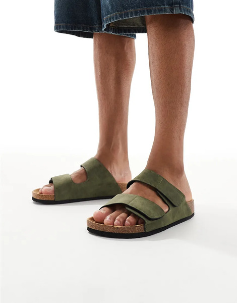  Jack & Jones Strap Sandal In Green 