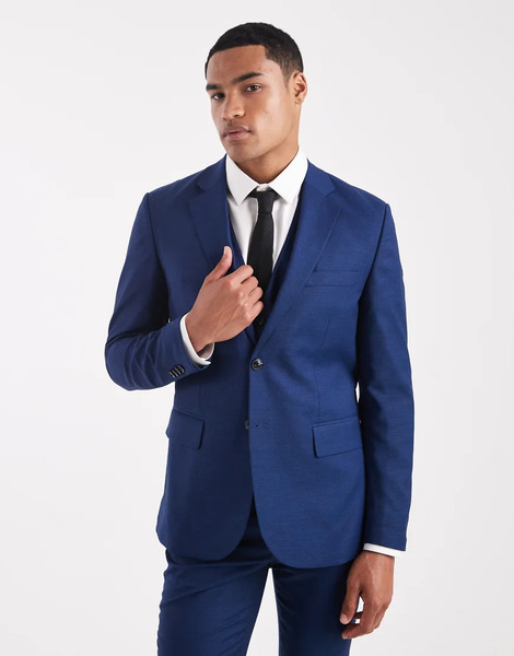  Jack & Jones Super Slim Suit Jacket In Blue 
