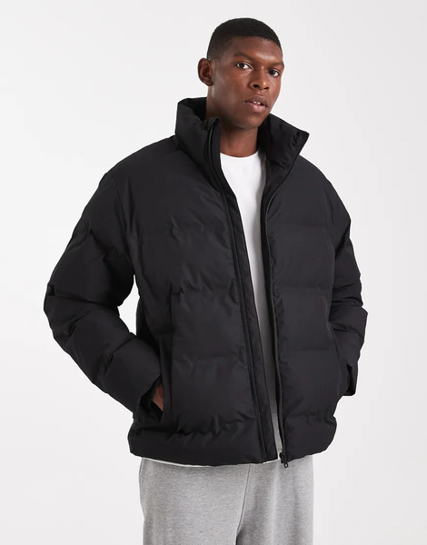  Jack & Jones Thick Puffer Jacket In Black 