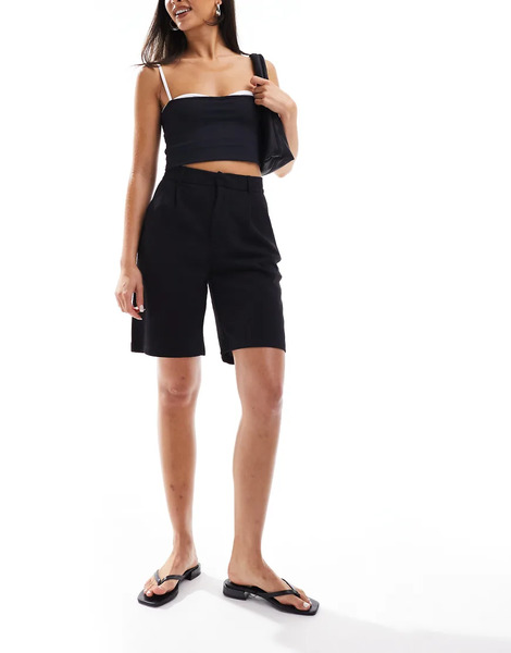  Jdy Longline Short In Black 
