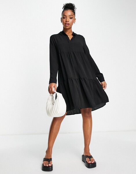  Jdy Mini Smock Dress In Black 
