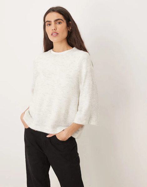  Jdy Short Sleeve Jumper In White 