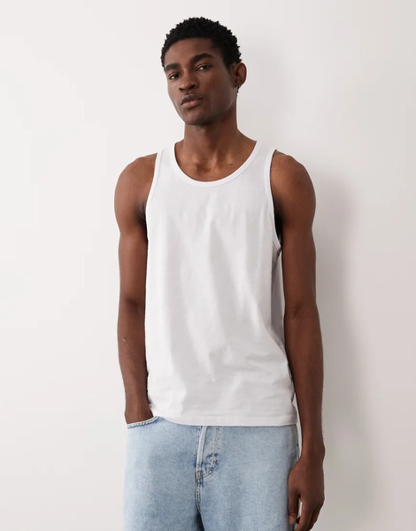  Jj Rebel Basic Vest In White 