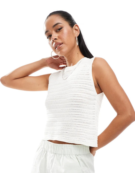  Jjxx Knitted Top In White 