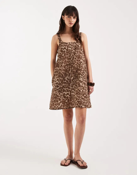 Jjxx Leopard Mini Dress In Multi 