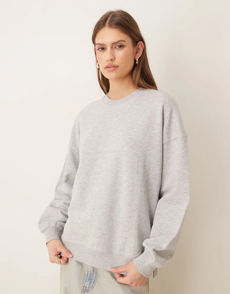  Jjxx Oversized Sweatshirt In Light Grey 