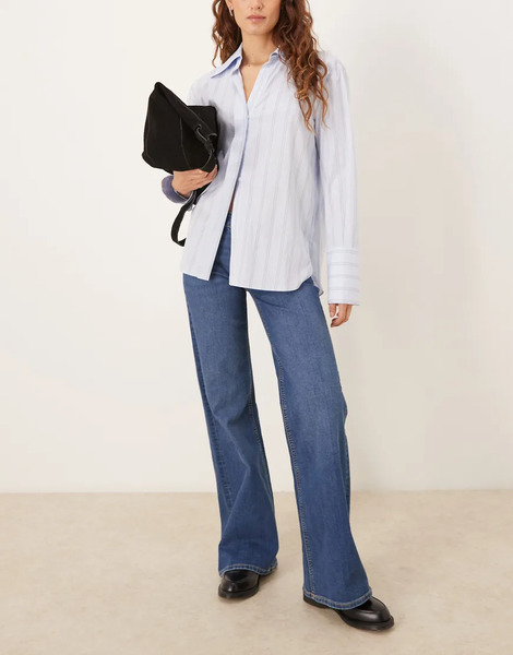  Jjxx Rome Flared Jeans In Mid Blue 