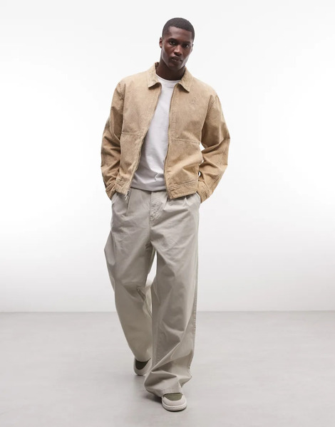  Jordan Flight Corduroy Chore Jacket In Brown 