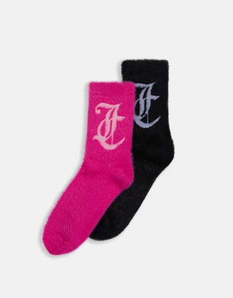  Juicy Couture Fluffy Socks Pink 