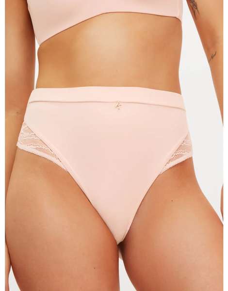  Kbx Charlotte High Waisted Thong In Light Pink 