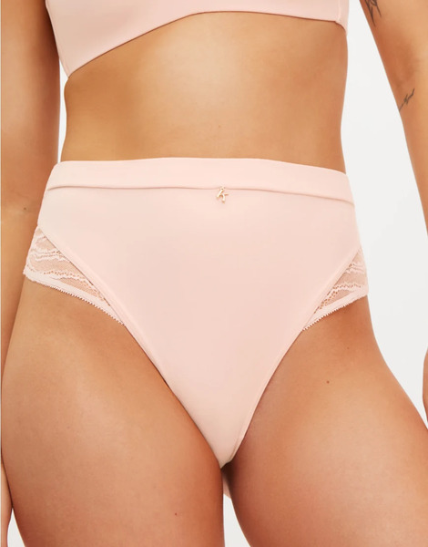  Kbx Charlotte High Waisted Thong In Pink 