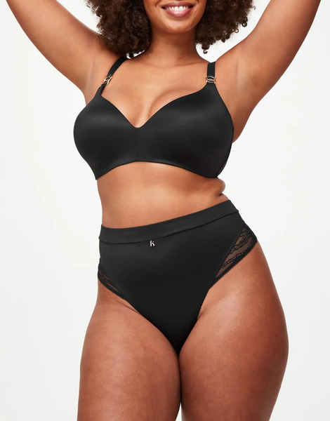  Kbx Charlotte Padded Non Wire Bra In Black 