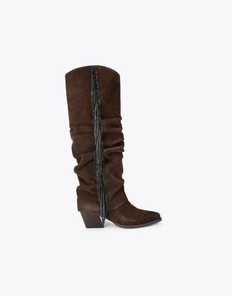  Kg Kurt Geiger Tempt Knee Boots In Brown 