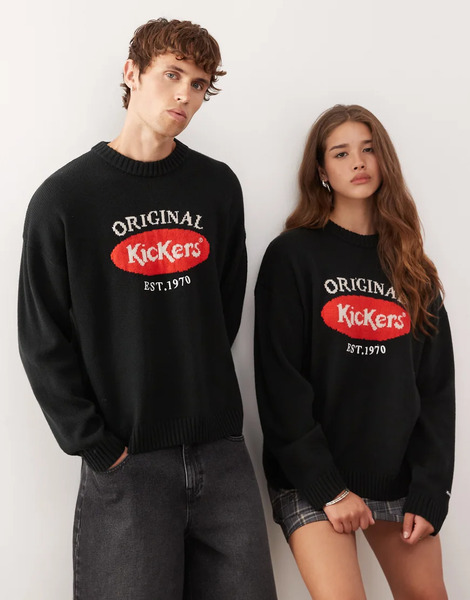  Kickers Original Graphic Jumper In Black 