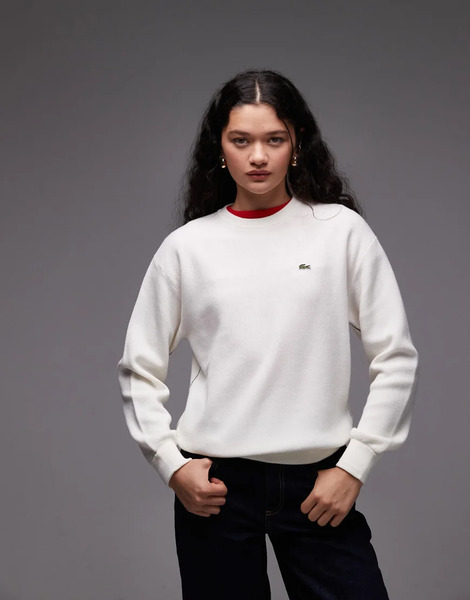  Lacoste Jumper In Cream White 