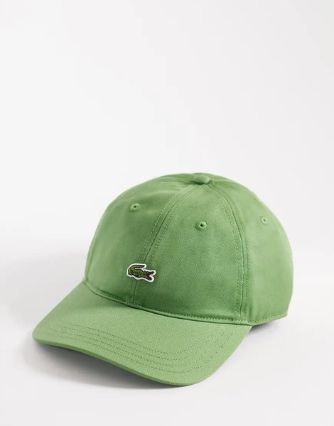  Lacoste Logo Cap In Green 
