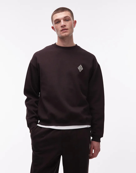  Lacoste Logo Sweatshirt In Brown 