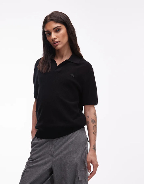  Lacoste Oversized Jumper In Black 