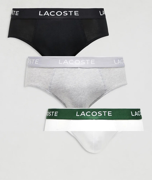  Lacoste 3 Pack Briefs In Multi 