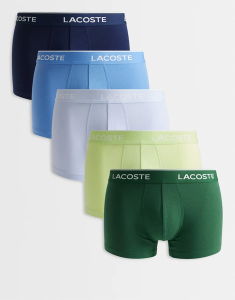  Lacoste 5 Pack Colourful Trunks In Multi 