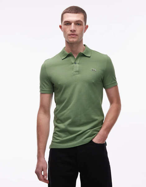  Lacoste Slim Fit Polo In Mid Green 