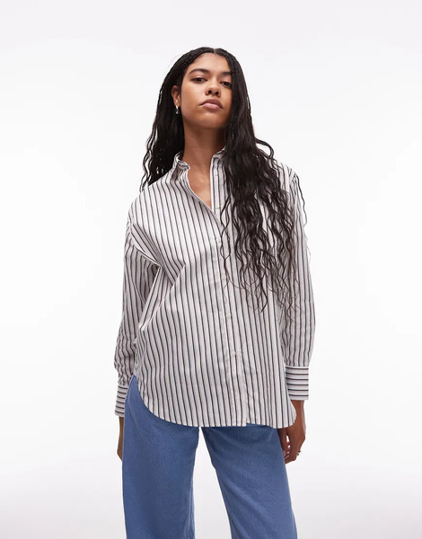  Lacoste Striped Shirt In White 