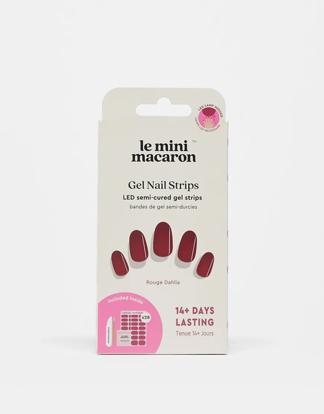  Le Mini Macaron Gel Strips   Rouge Dahlia Red 