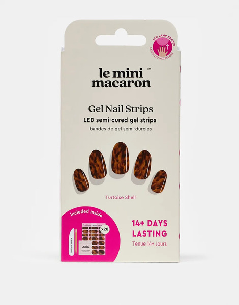  Le Mini Macaron Gel Strips   Tortoise Shell Brown 