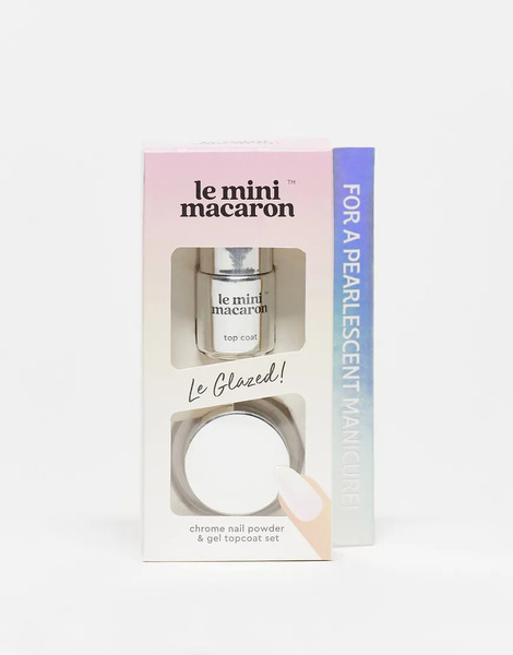  Le Mini Macaron Le Glazed Chrome Powder Set Silver 