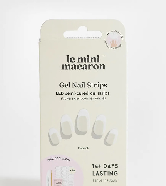  Le Mini Macaron X Asos Exclusive Gel Nail Strips   French Tip Neutral 