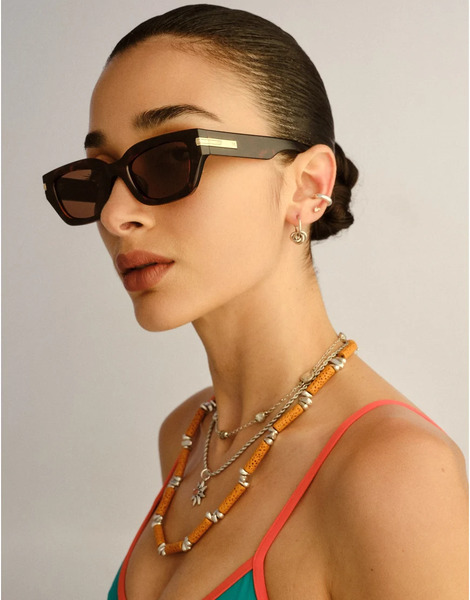  Le Specs Cubito Sunglasses In Brown Tort 