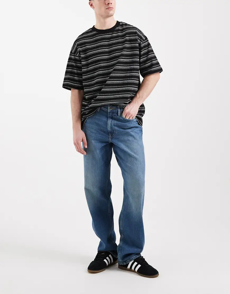  Lee Asher Wide Leg Jeans In Authentic Blue 