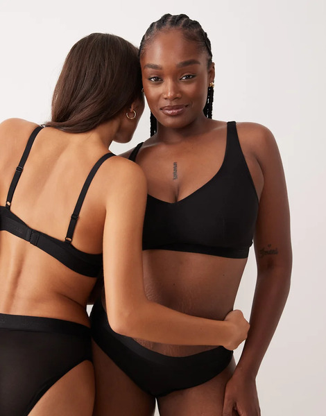  Lemonade Dolls Fuller Bust So Soft Mesh Bralette In Black 