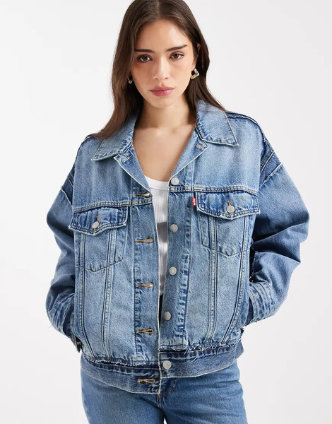 Levi's Deconstructed Denim Jacket In Blue 