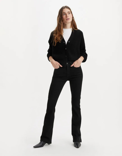  Levi's 725 High Rise Bootcut Jeans In Black 