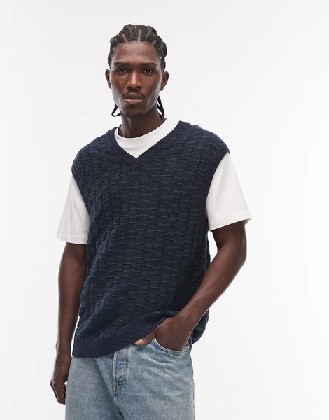  Levi's Knitted Vest In Navy 