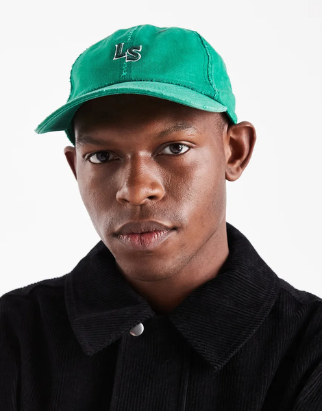  Levi's Ls Monogram Logo Cap In Washed Green 