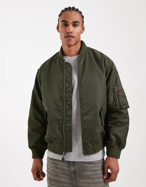  Levi's Ma 1 Bomber Jacket In Khaki Green 