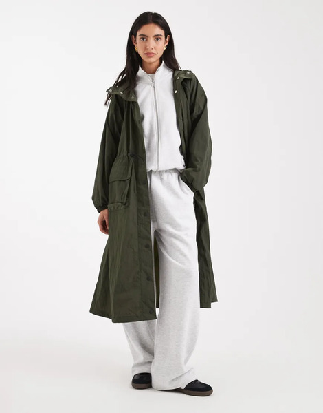  Levi's Oversized Lightweight Parka In Khaki Green 