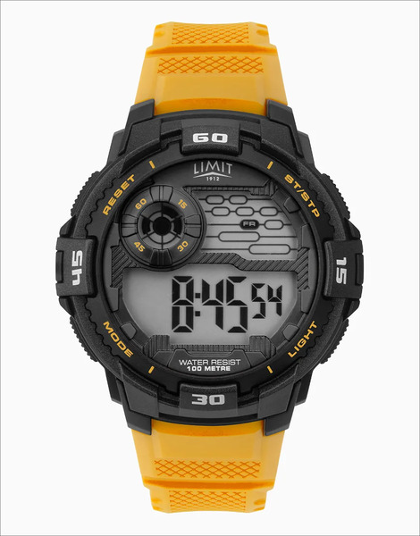  Limit Active 48mm Mens Round Black Digital Watch In Black   Black 