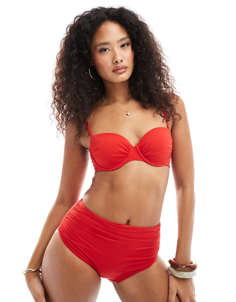  Lindex Reese Underwire Bikini Top In Red 
