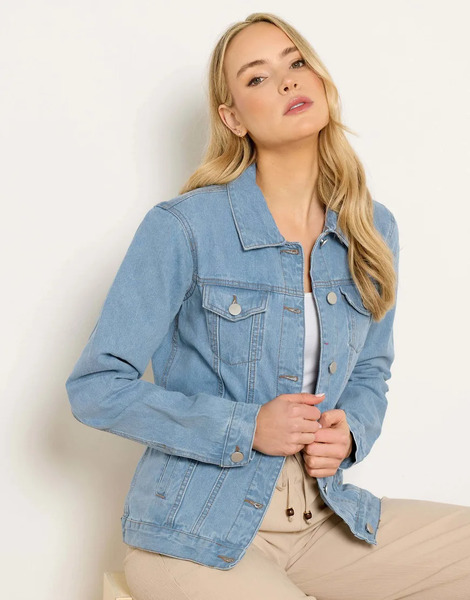  Long Tall Sally Denim Jacket In Blue 