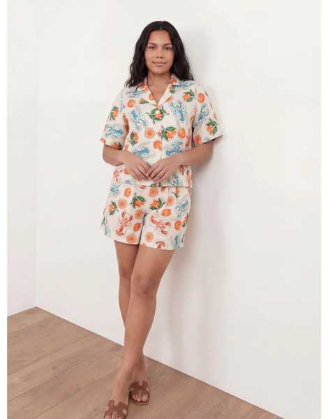 Lovedrobe Lobster & Citrus Print Shirt In Multi 