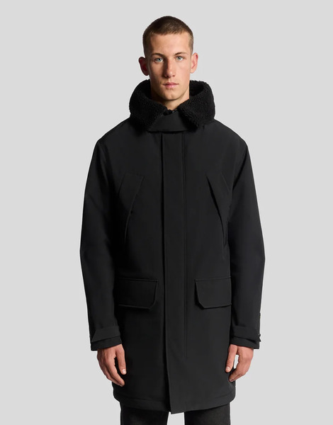  Lyle & Scott Cold Weather Parka In Jet Black 