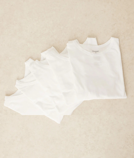  Lyle & Scott Loungewear Basic 5 Pack T Shirt In White 