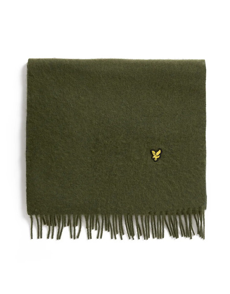  Lyle & Scott Plain Lambswool Scarf In Deep Depths Green 